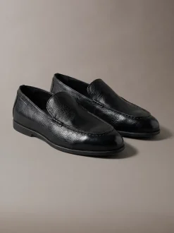 Hybride leren loafers