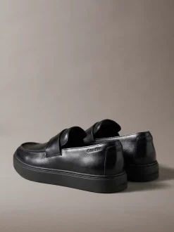 Hybride leren mocassins met cupsole