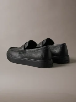 Hybride leren mocassins met cupsole