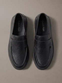 Hybride leren mocassins met cupsole