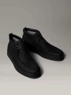 Hybride warme leren Chukka-laarzen met cupsole