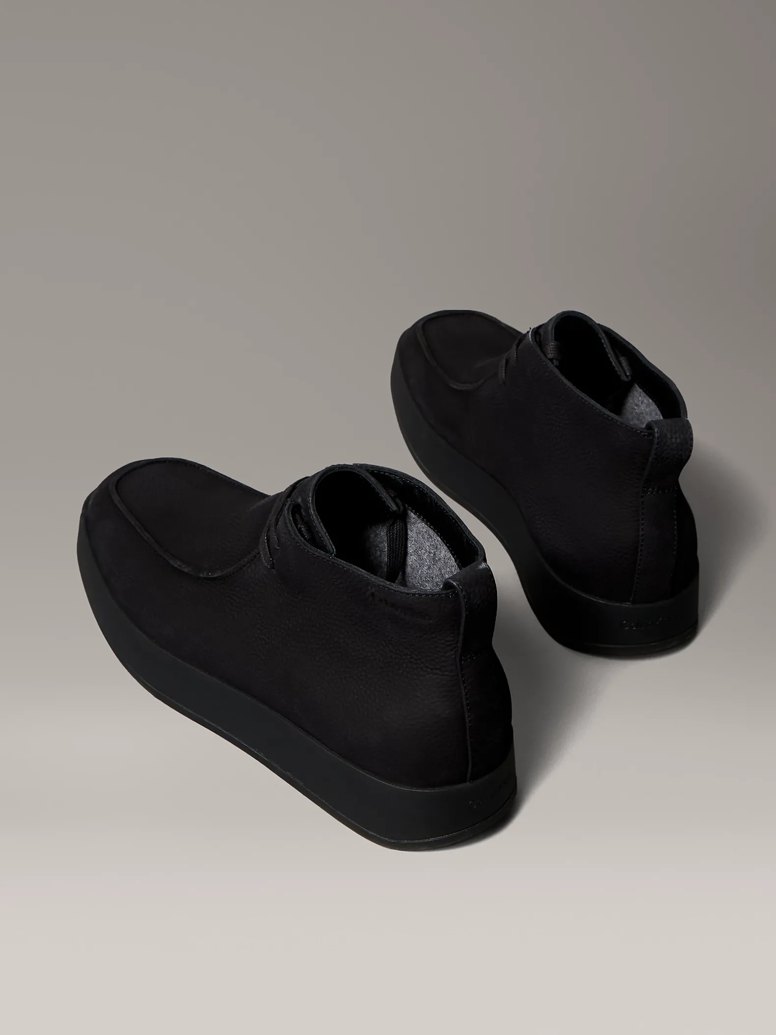 Hybride warme leren Chukka-laarzen met cupsole