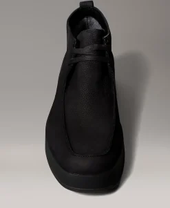 Hybride warme leren Chukka-laarzen met cupsole