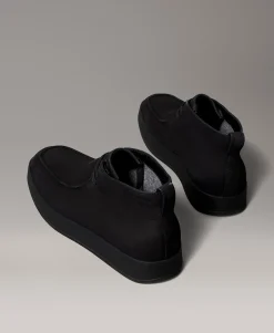 Hybride warme leren Chukka-laarzen met cupsole