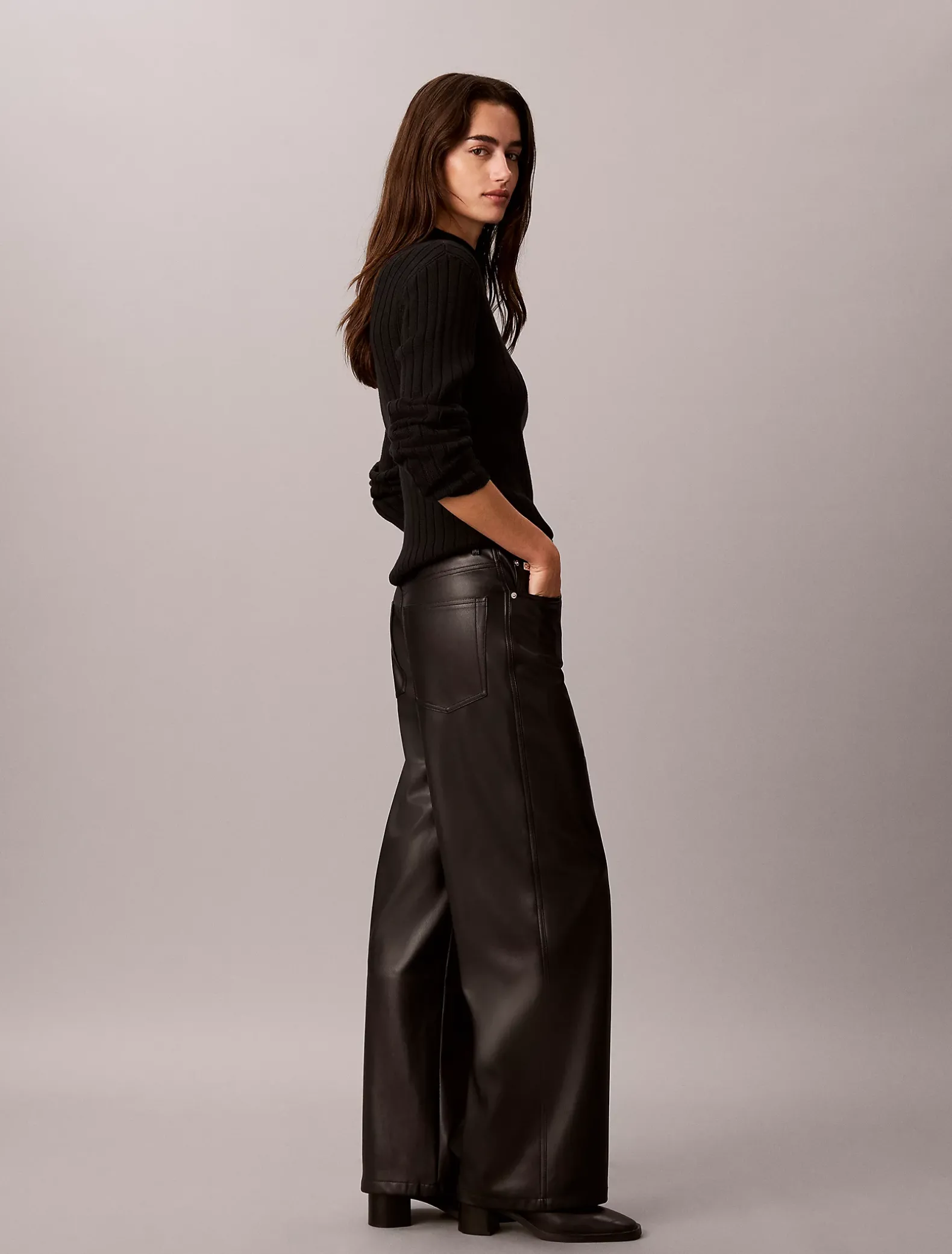 Imitatieleren broek