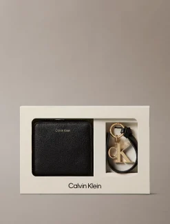 Imitatieleren portemonnee met rits en key fob set