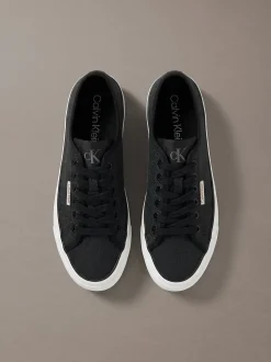 Jacquard plateausneakers met logo