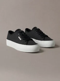 Jacquard plateausneakers met logo