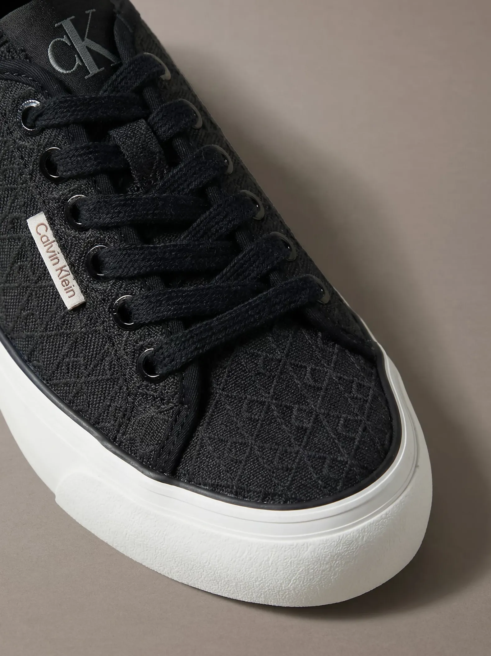 Jacquard plateausneakers met logo