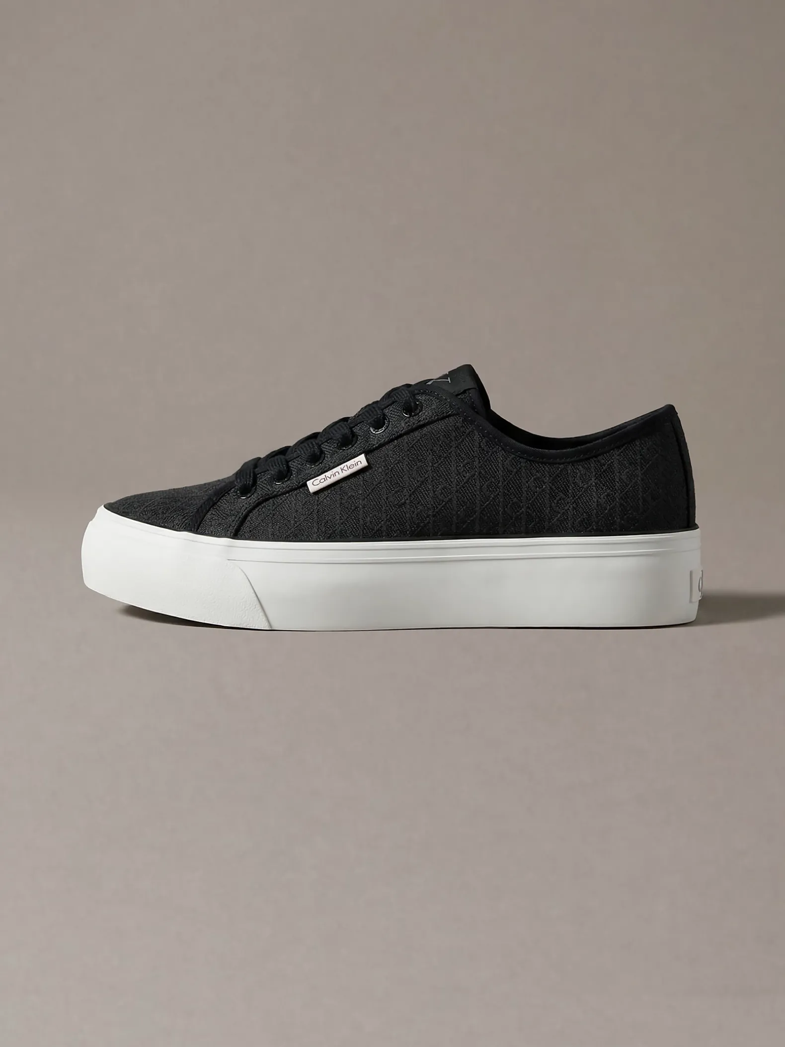 Jacquard plateausneakers met logo