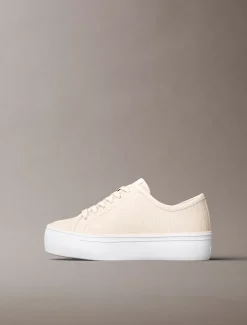 Jacquard plateausneakers met logo