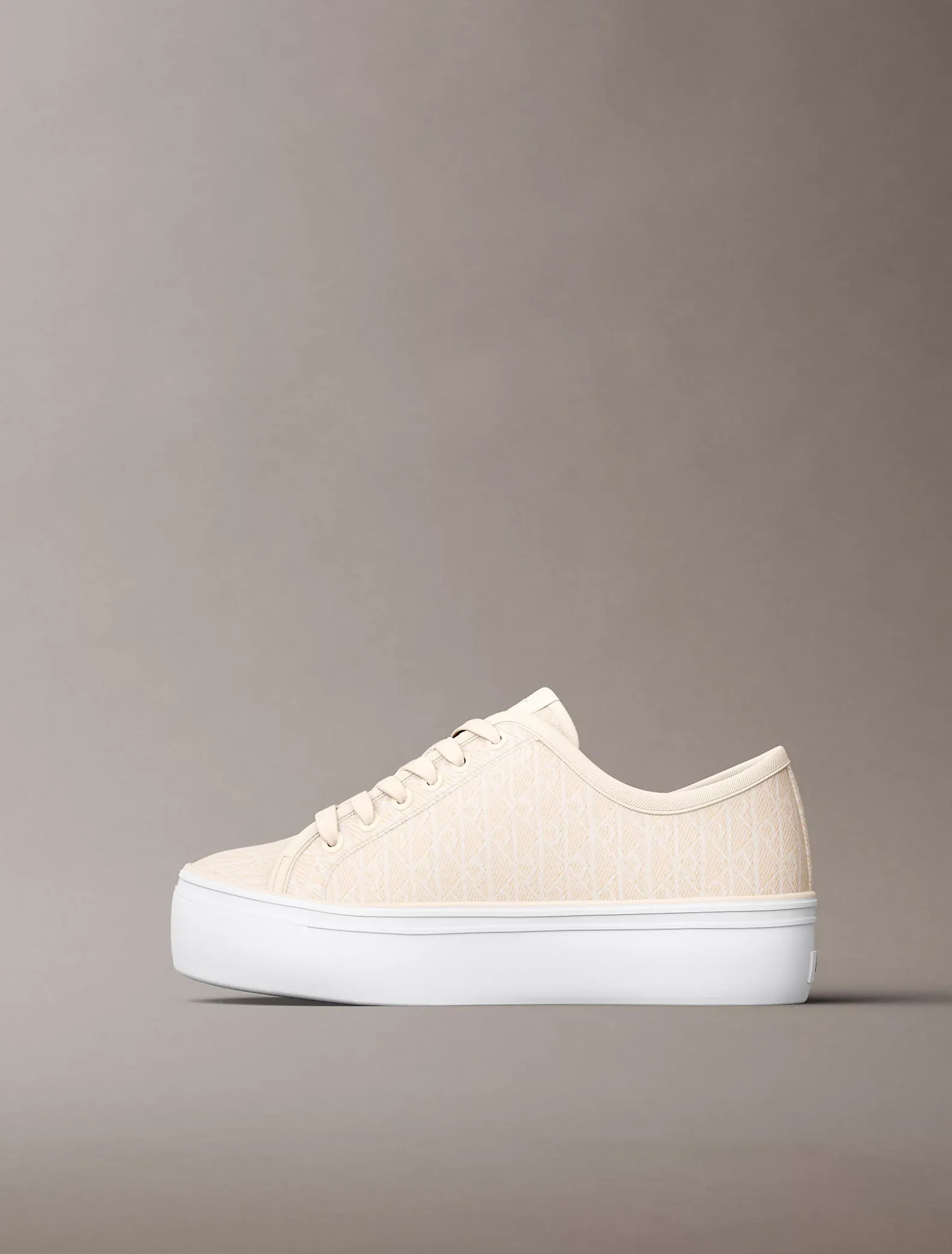 Jacquard plateausneakers met logo