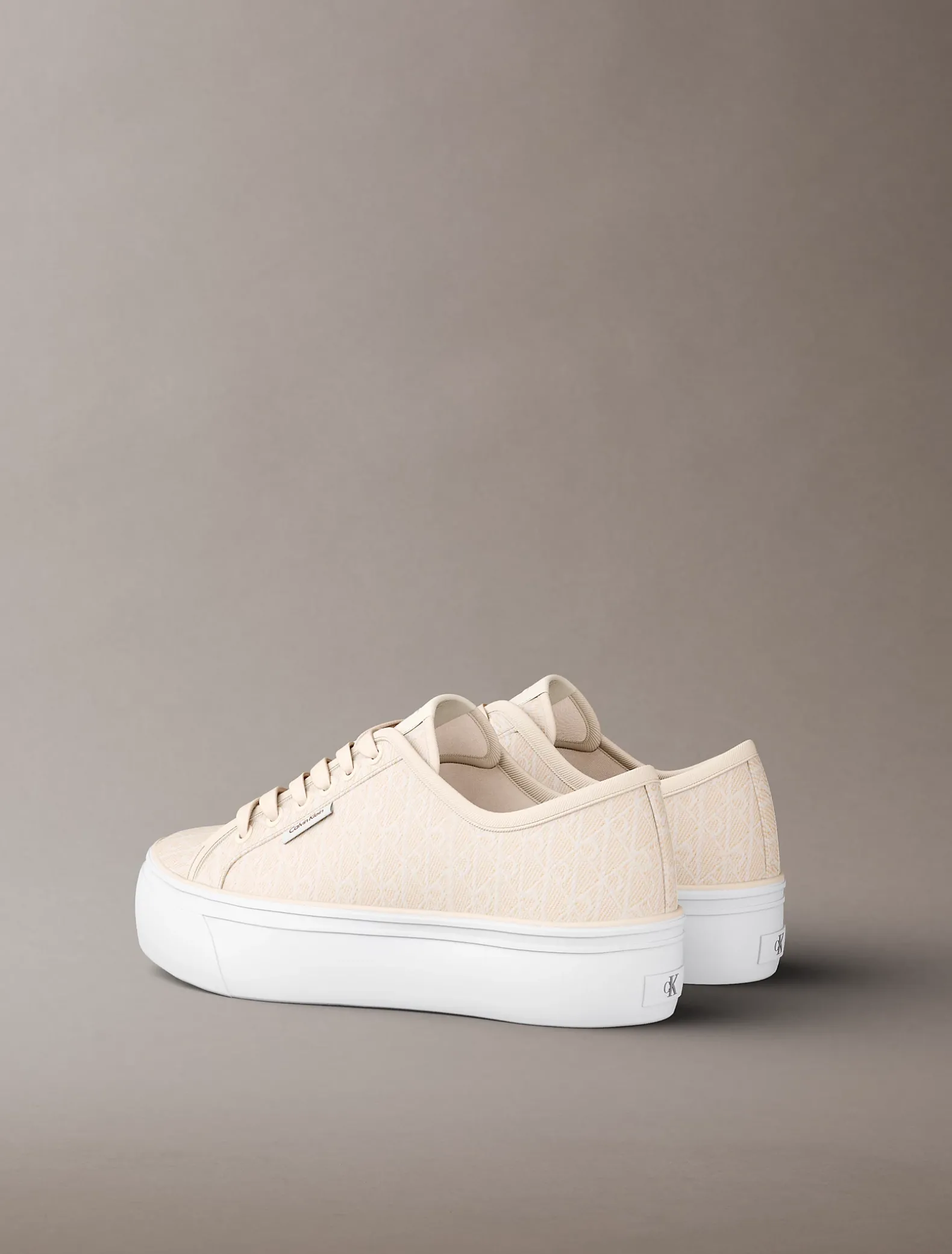 Jacquard plateausneakers met logo