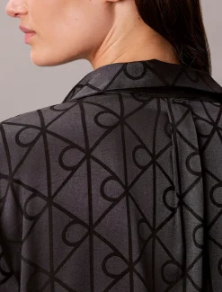 Jacquard pyjamaset - Minimalist Satin