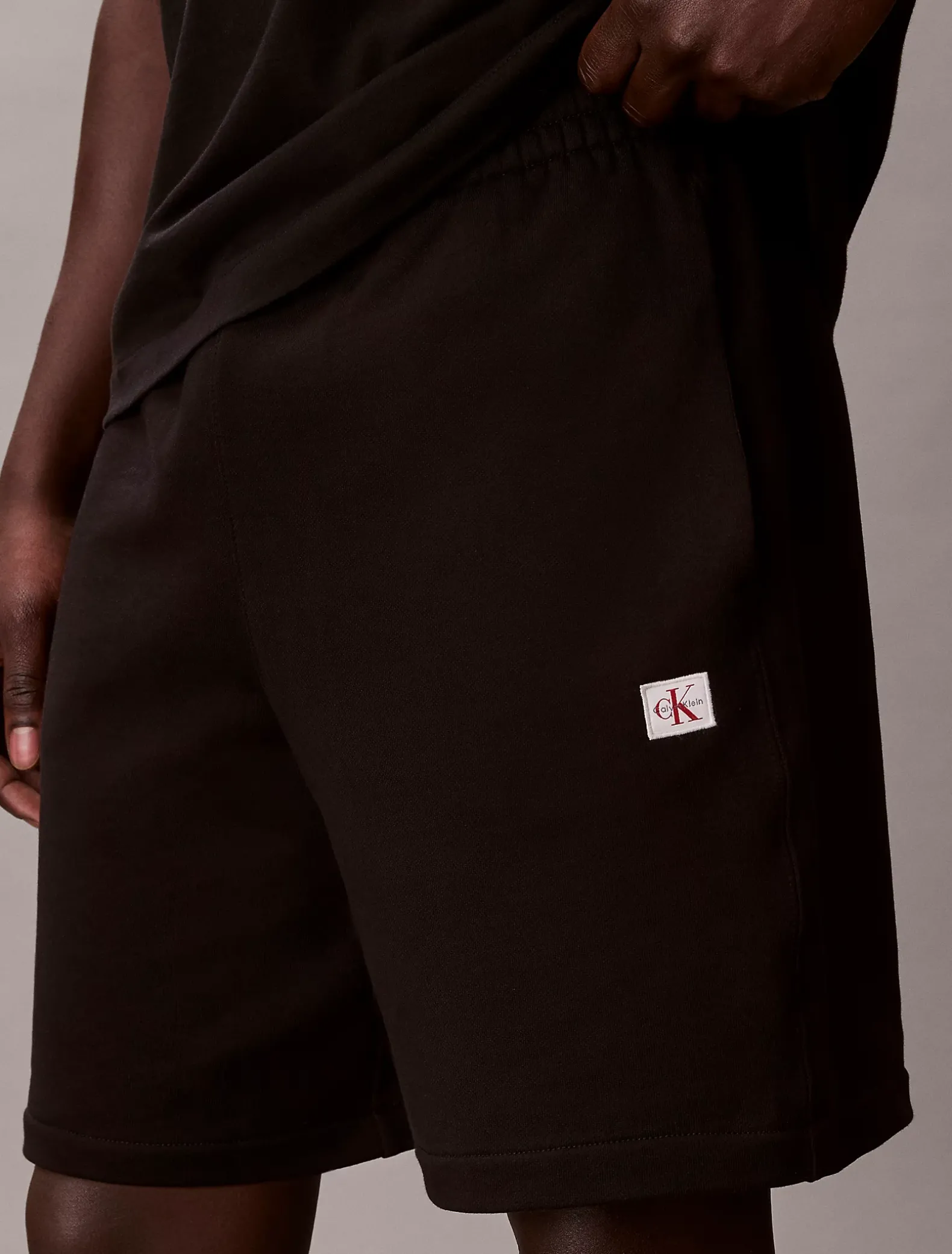 Joggingbroek met embleem van badstofkatoen