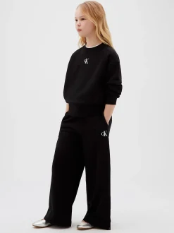 joggingbroek met wijde pijp