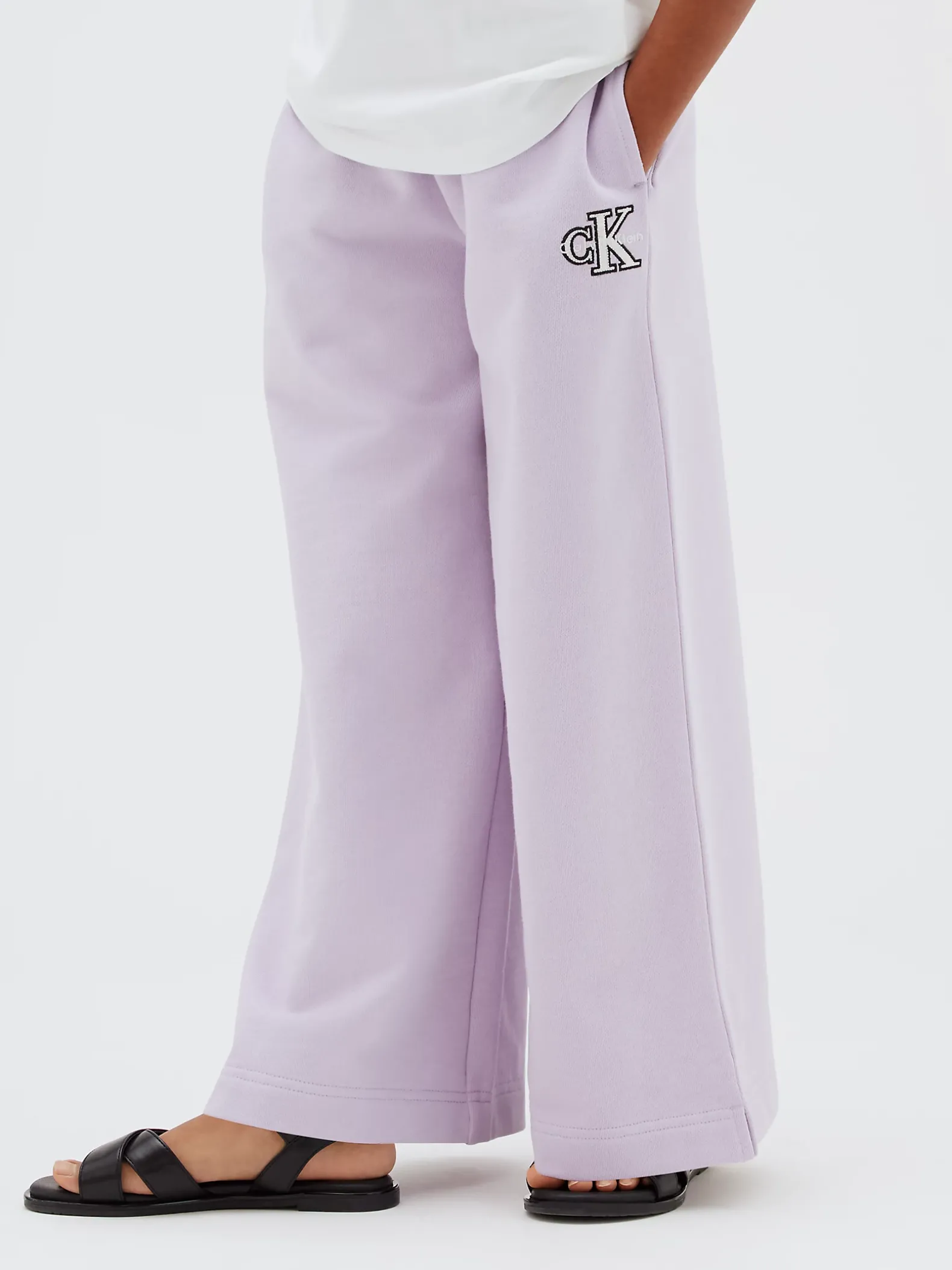Joggingbroek met wijde pijp