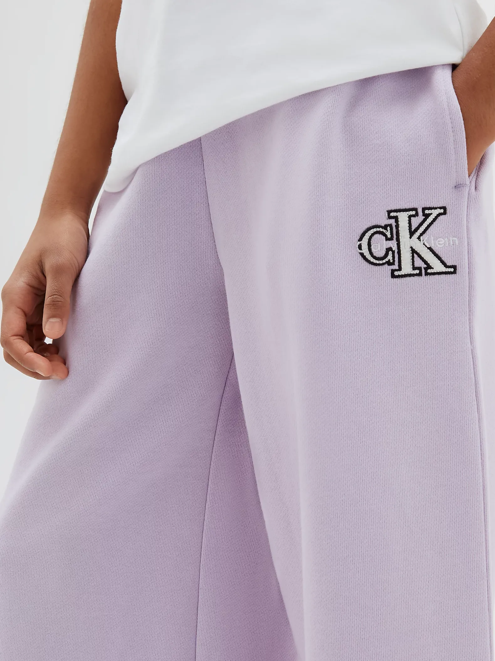 Joggingbroek met wijde pijp