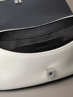 Katoen canvas schoudertas met handvat bovenop
