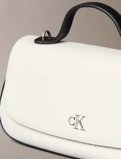 Katoen canvas schoudertas met handvat bovenop