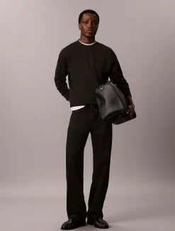 Katoenen fleece sweatshirt met reliëf