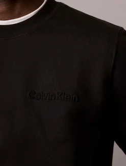 Katoenen fleece sweatshirt met reliëf