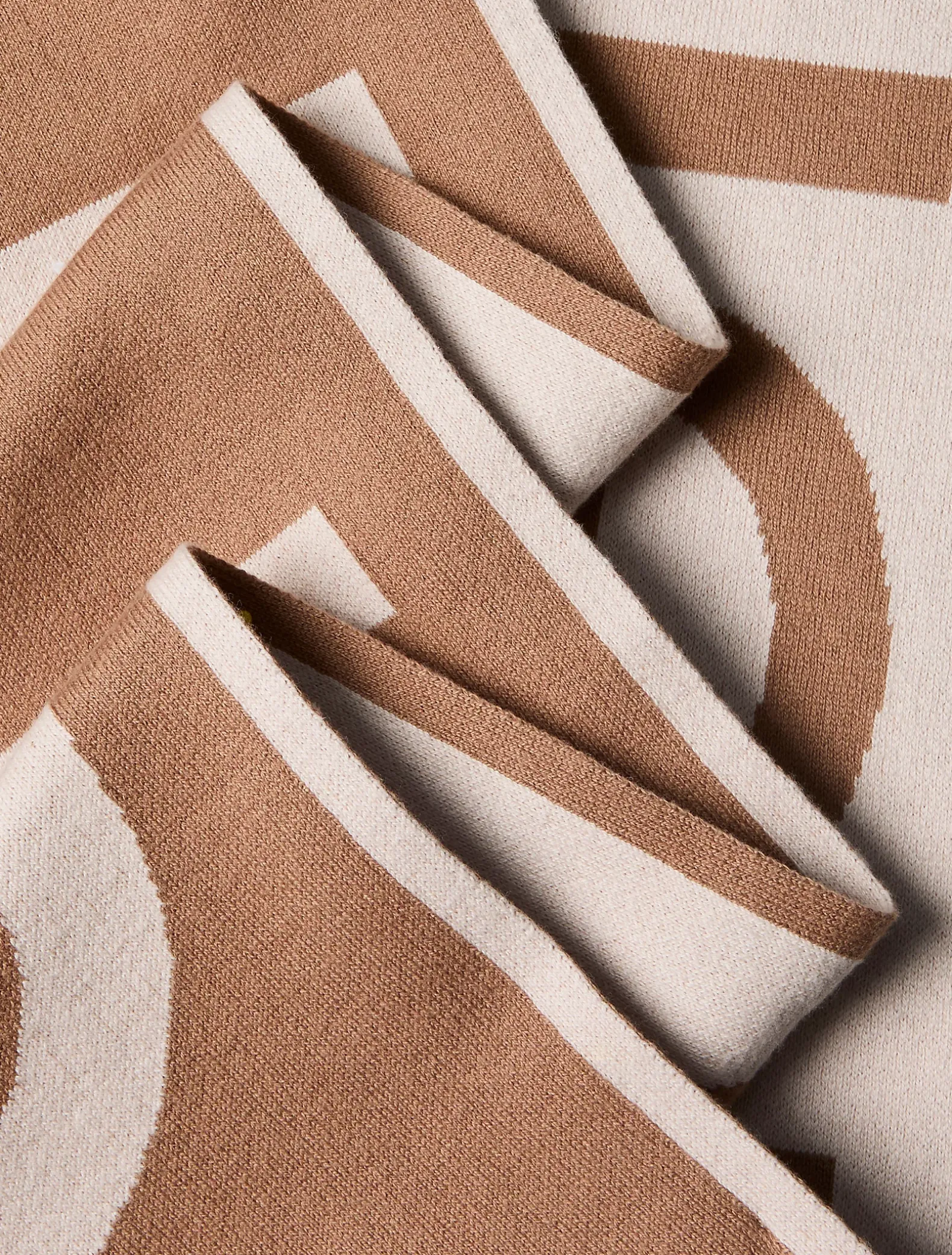 Katoenen jacquardgebreide sjaal met logo