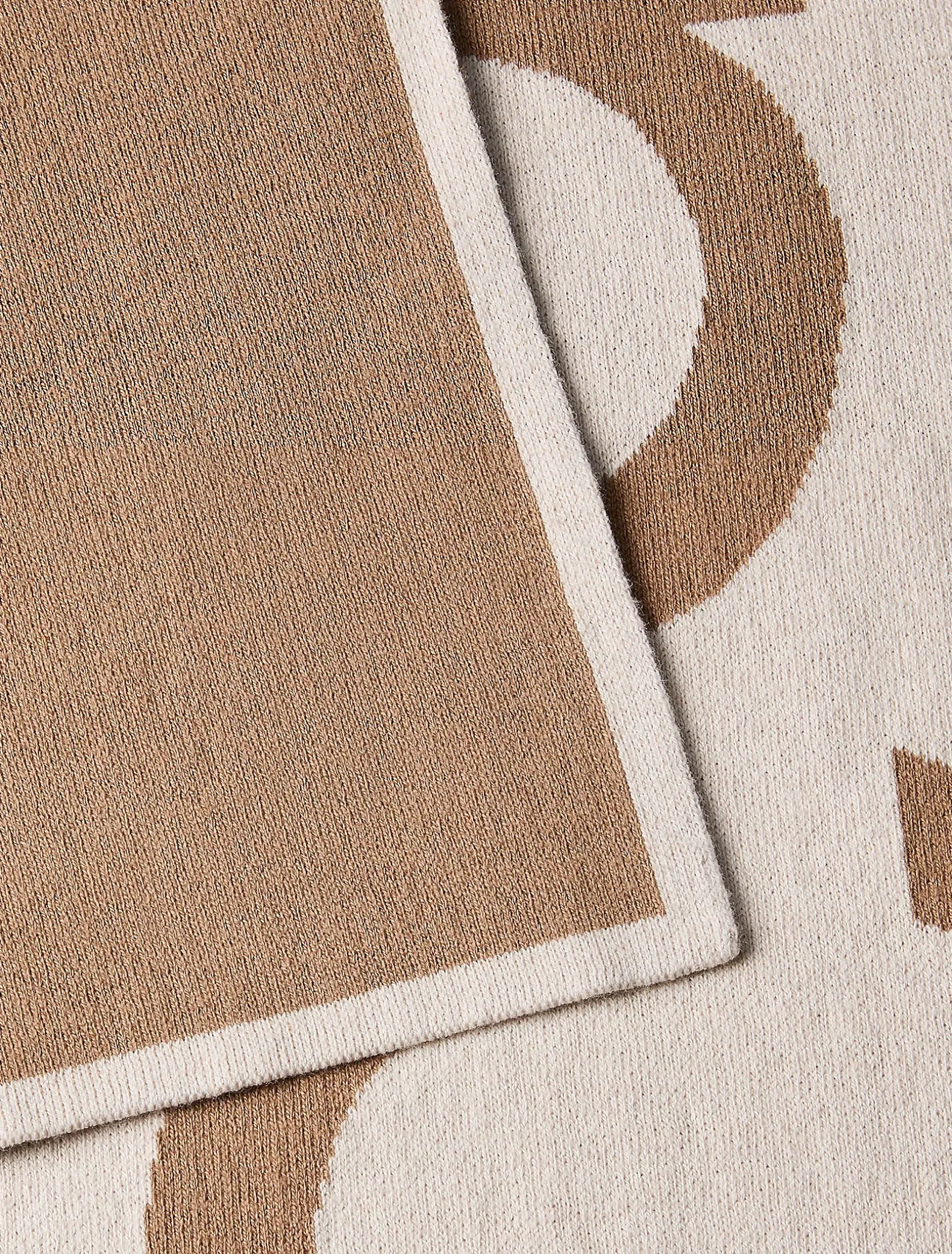 Katoenen jacquardgebreide sjaal met logo