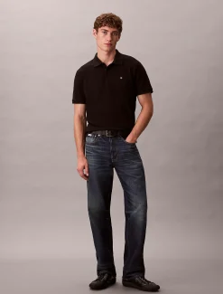 Katoenen piqué monogram poloshirt