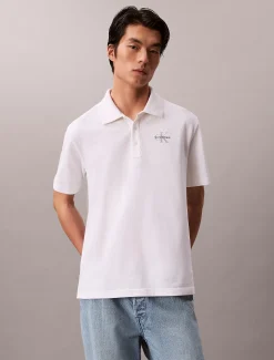 Katoenen piqué monogram poloshirt