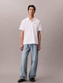 Katoenen piqué monogram poloshirt