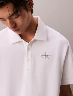 Katoenen piqué monogram poloshirt