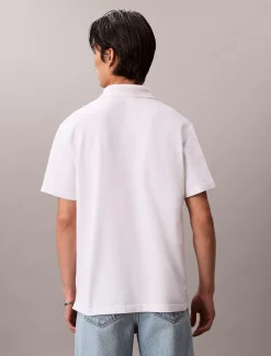 Katoenen piqué monogram poloshirt