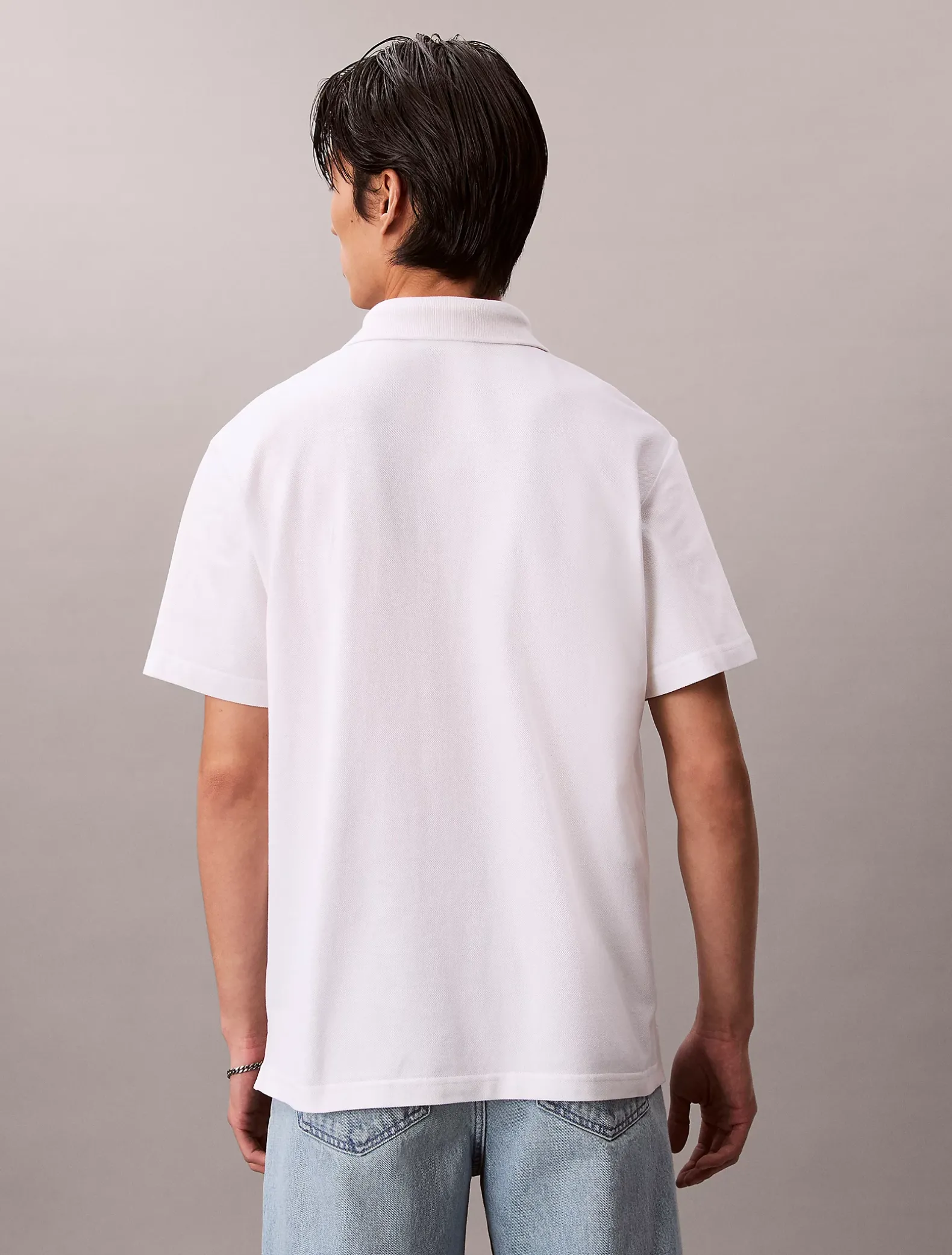 Katoenen piqué monogram poloshirt