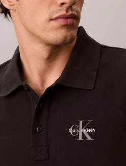 Katoenen piqué monogram poloshirt