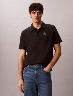 Katoenen piqué monogram poloshirt