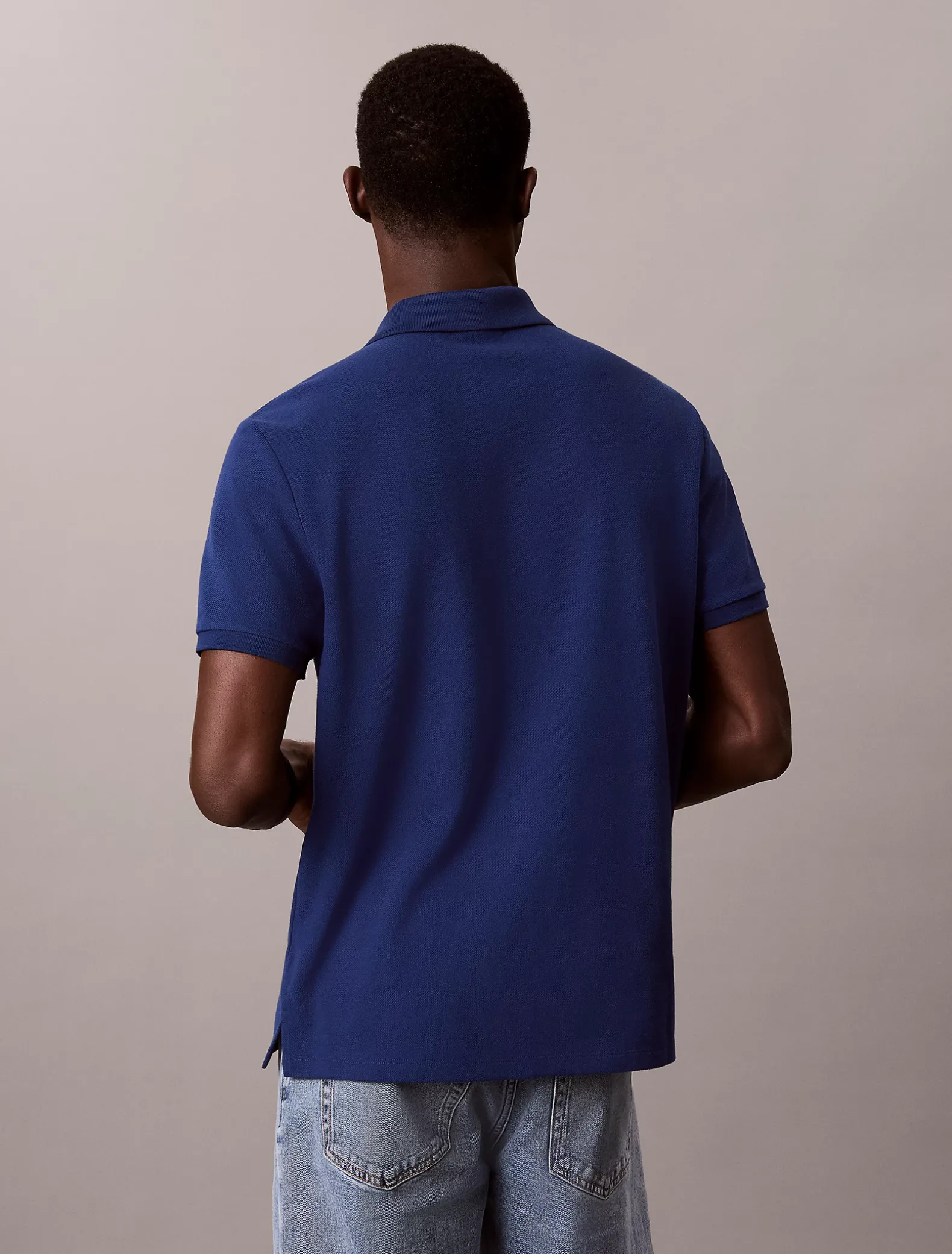 Katoenen piqué monogram poloshirt