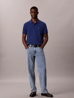 Katoenen piqué monogram poloshirt