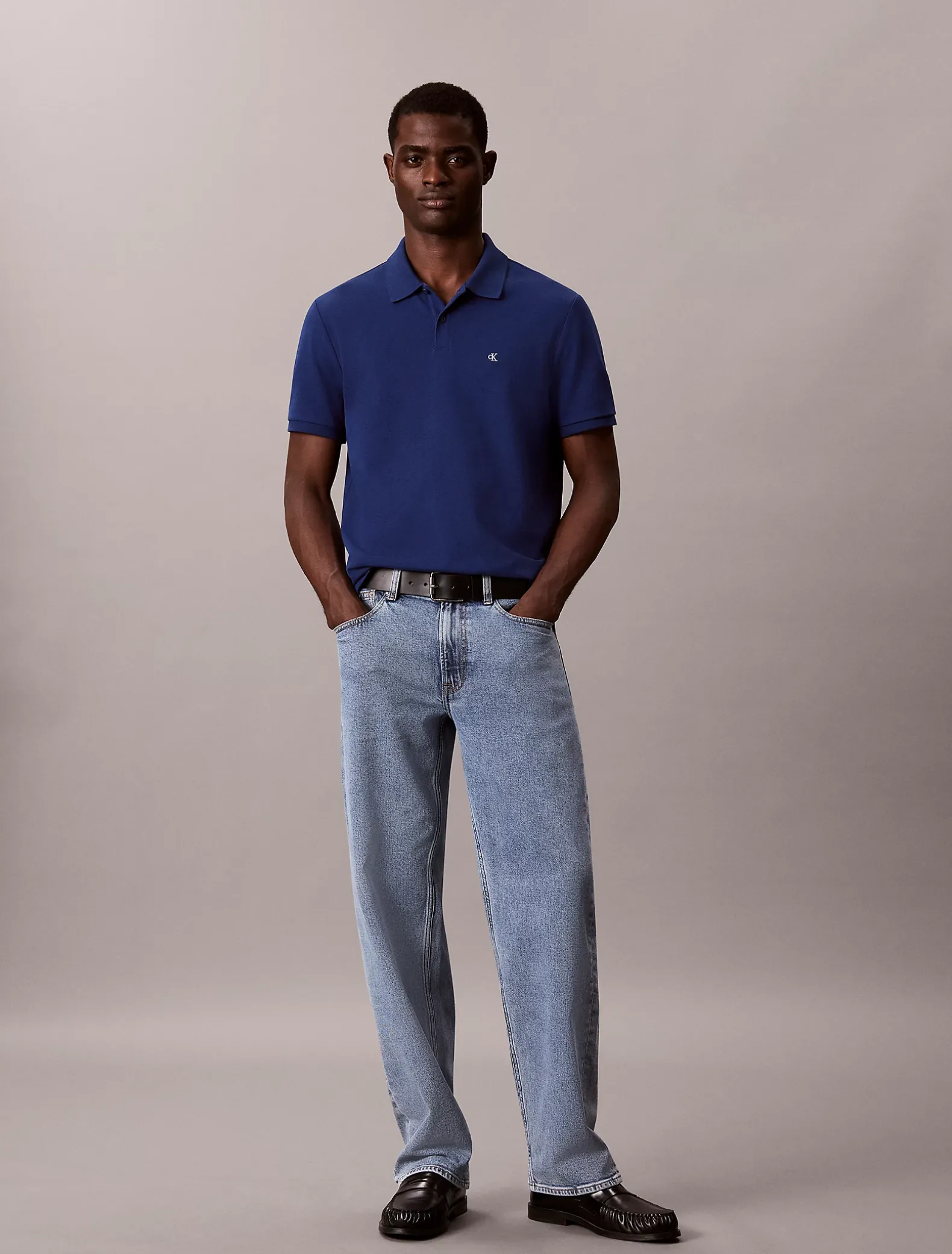 Katoenen piqué monogram poloshirt