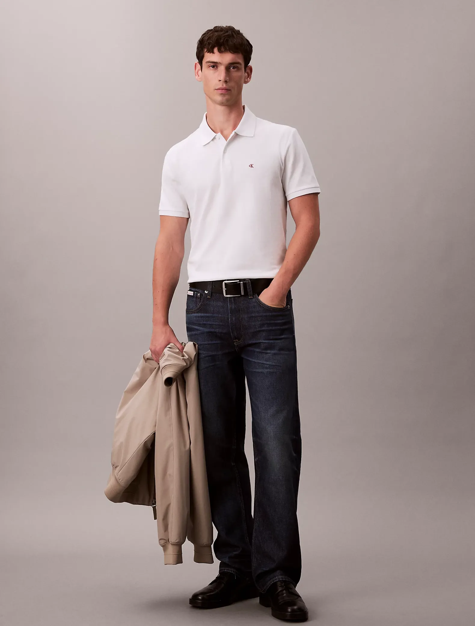 Katoenen piqué monogram poloshirt