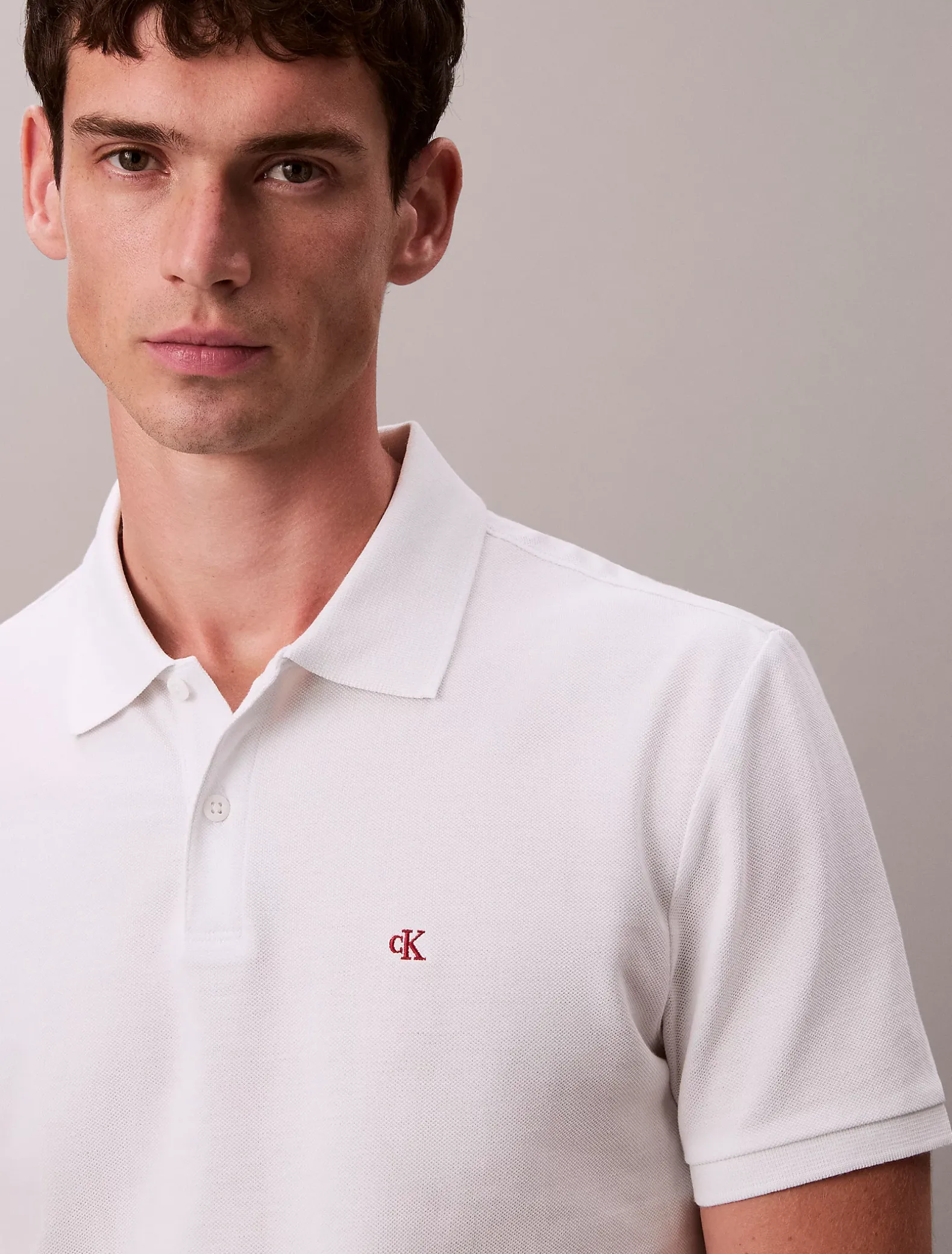 Katoenen piqué monogram poloshirt