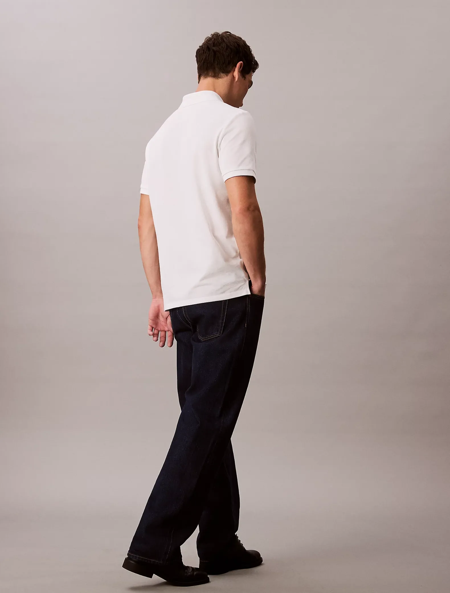 Katoenen piqué monogram poloshirt