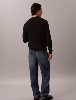 Katoenen vest met relaxte pasvorm en textuur