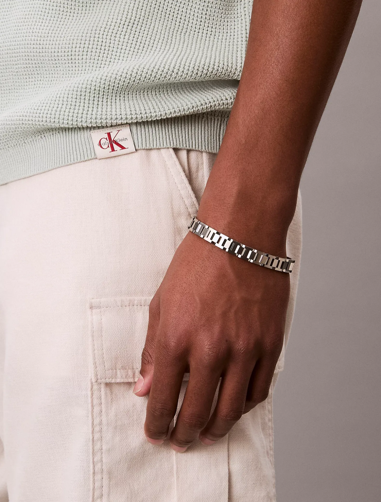 Katoenen wafelgebreid poloshirt