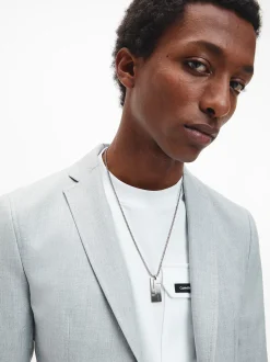 Ketting met geometrische raster hanger
