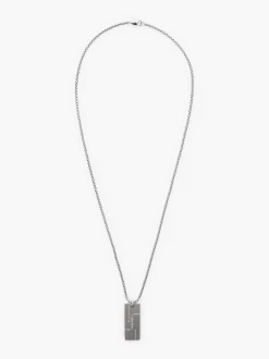Ketting met geometrische raster hanger