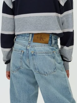 Kinderjeans met hoge taille en wijde pijpen