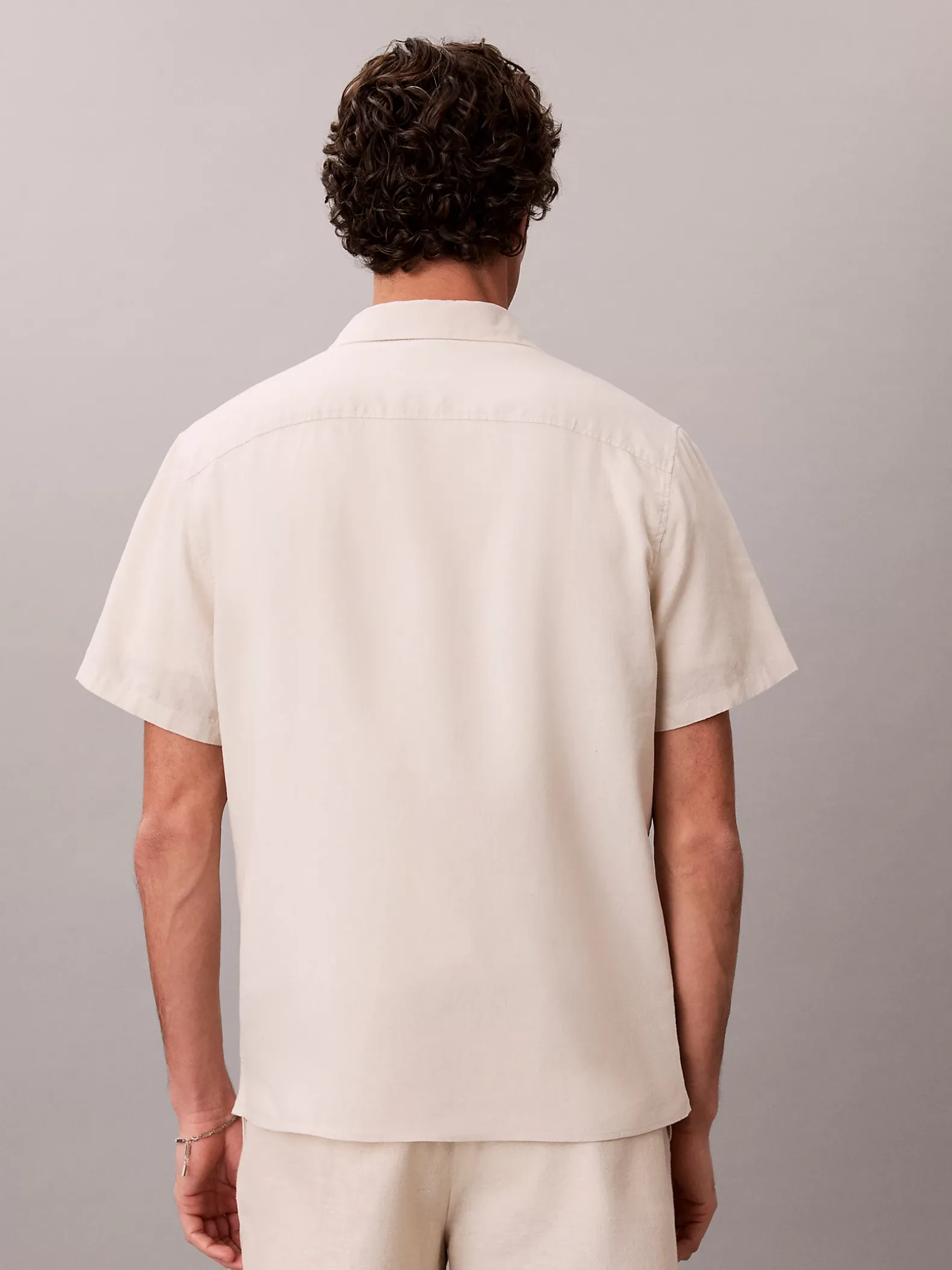 Klassiek button-down overhemd van linnenmix