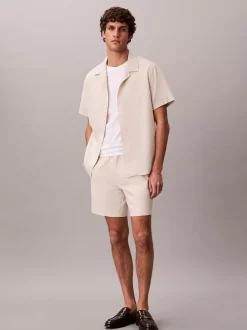 Klassiek button-down overhemd van linnenmix