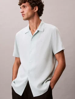 Klassiek button-down overhemd van linnenmix